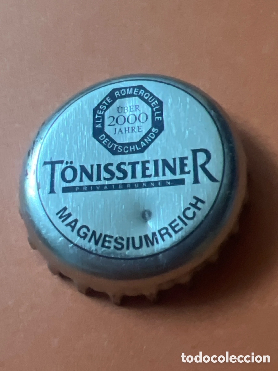 Otras botellas y bebidas antiguas de colecci&oacute;n: T4/X106/B1. Chapa Agua Mineral Carbonatada T&ouml;nissteiner