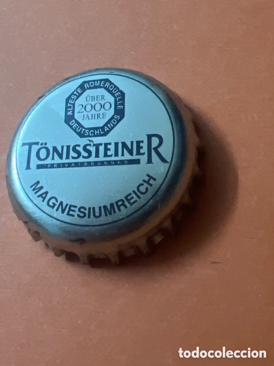 Otras botellas y bebidas antiguas de colecci&oacute;n: T4/X106/C5. Chapa Agua Mineral Carbonatada T&ouml;nissteiner