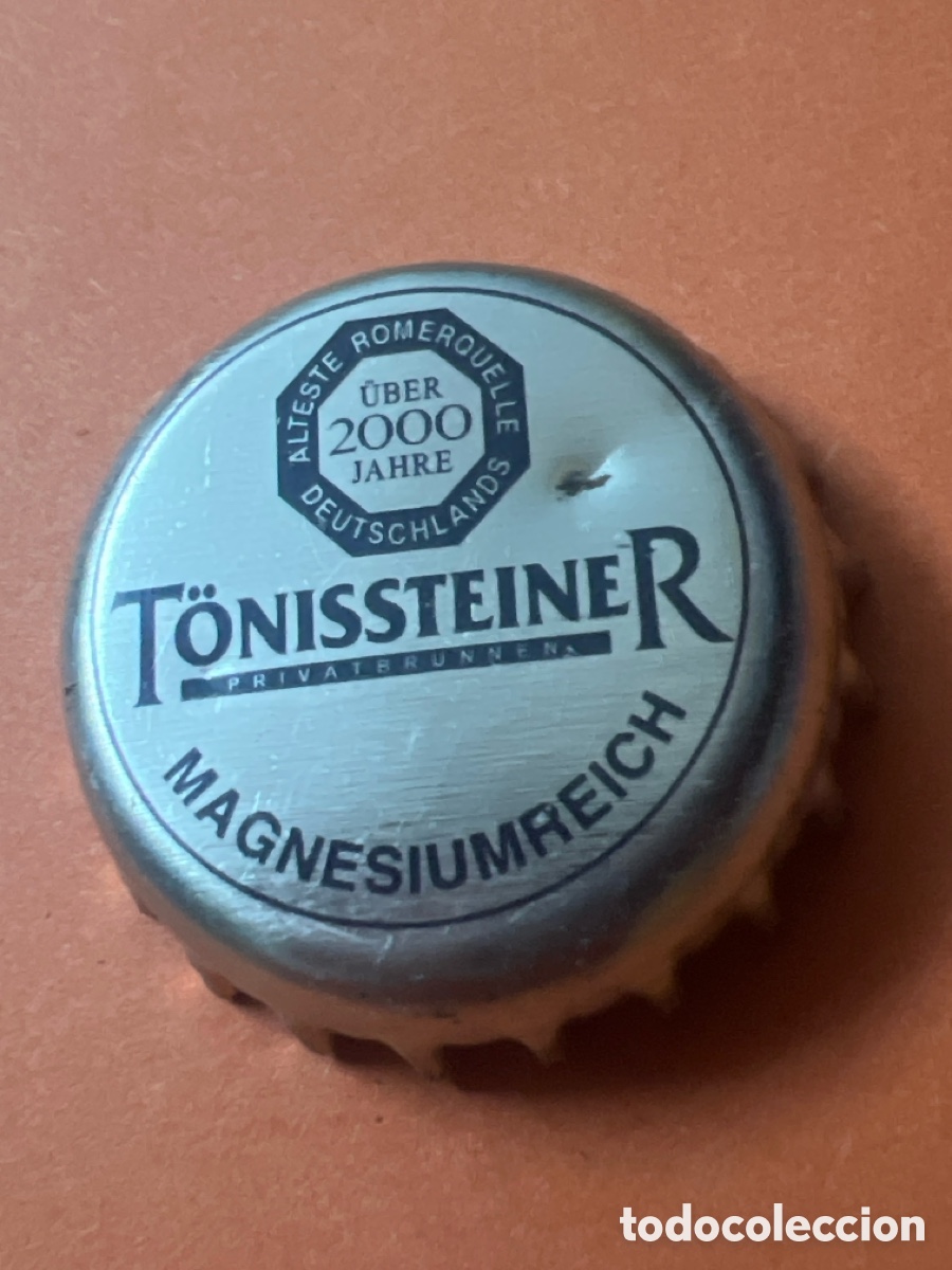 Otras botellas y bebidas antiguas de colecci&oacute;n: T4/X106/E1. Chapa Agua Mineral Carbonatada T&ouml;nissteiner