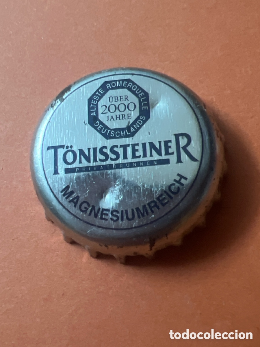 Otras botellas y bebidas antiguas de colecci&oacute;n: T4/X106/E2. Chapa Agua Mineral Carbonatada T&ouml;nissteiner