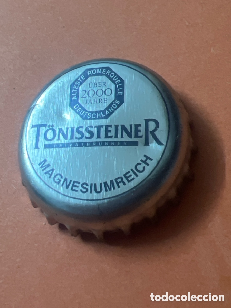 Otras botellas y bebidas antiguas de colecci&oacute;n: T4/X106/E3. Chapa Agua Mineral Carbonatada T&ouml;nissteiner
