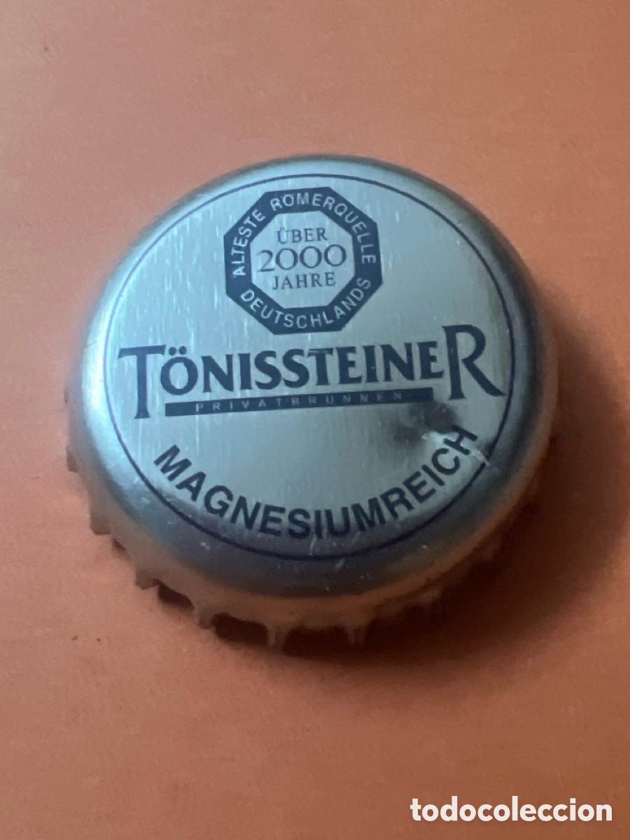 Otras botellas y bebidas antiguas de colecci&oacute;n: T4/X106/P6. Chapa Agua Mineral Carbonatada T&ouml;nissteiner