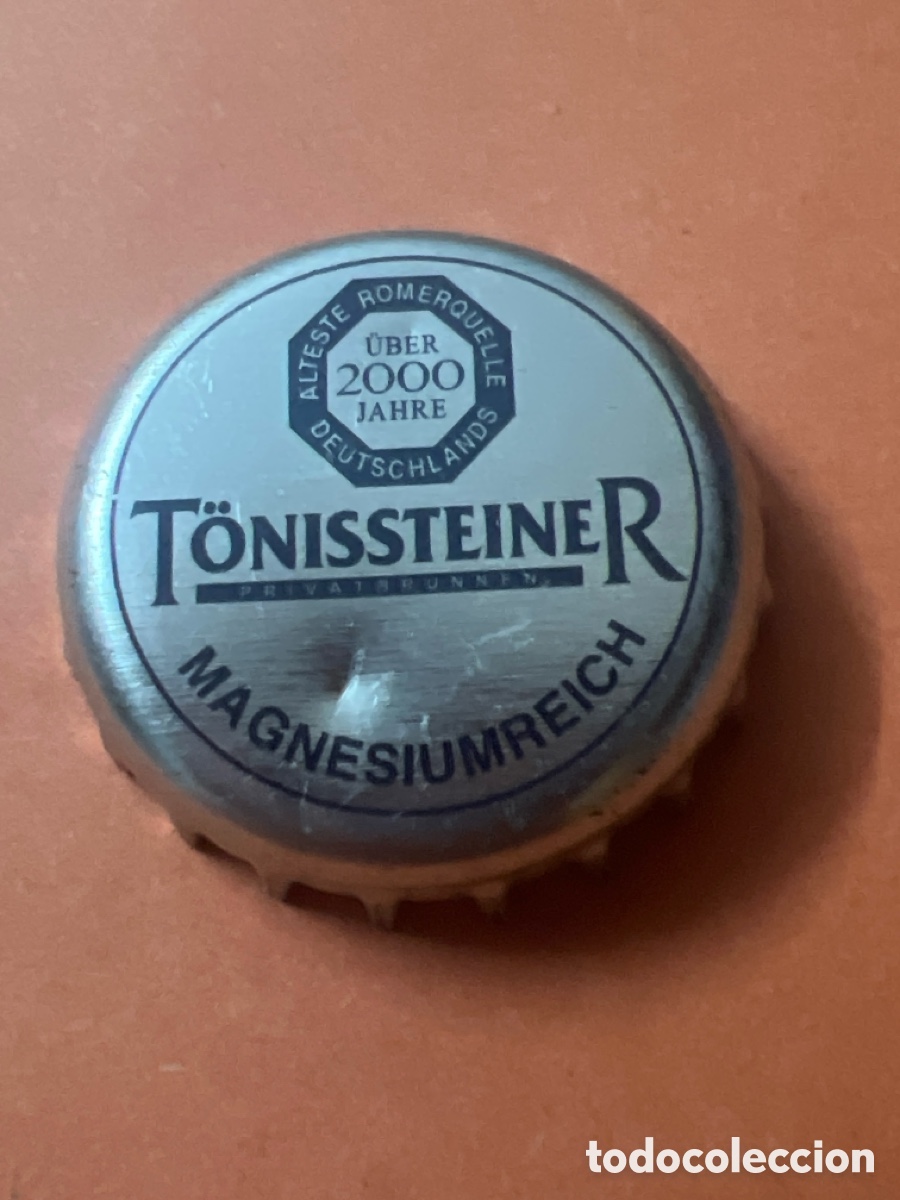 Otras botellas y bebidas antiguas de colecci&oacute;n: T4/X106/Q1. Chapa Agua Mineral Carbonatada T&ouml;nissteiner