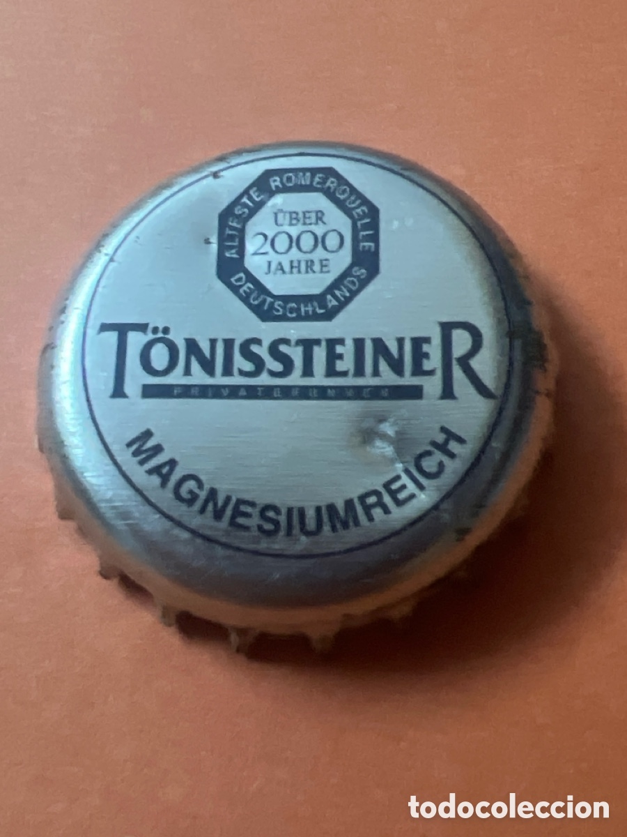 Otras botellas y bebidas antiguas de colecci&oacute;n: T4/X106/Q2. Chapa Agua Mineral Carbonatada T&ouml;nissteiner
