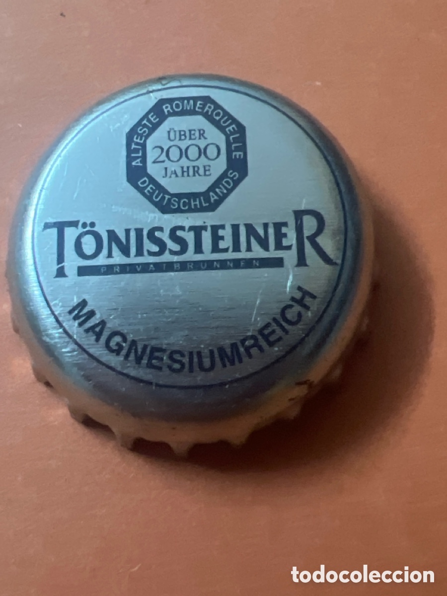 Otras botellas y bebidas antiguas de colecci&oacute;n: T4/X106/Q3. Chapa Agua Mineral Carbonatada T&ouml;nissteiner