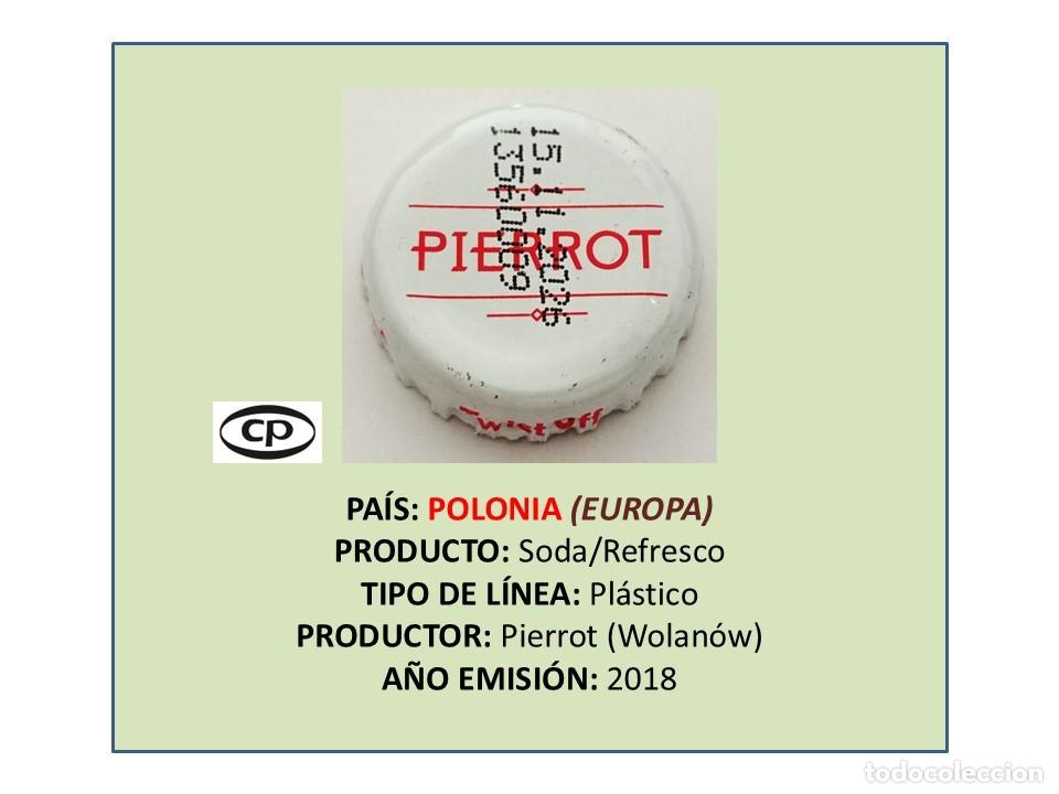 Otras botellas y bebidas antiguas de colecci&oacute;n: TAPON CORONA CAPSULA CHAPA SODA/REFRESCO AGUA/LIMONADA PIERROT (POLONIA)