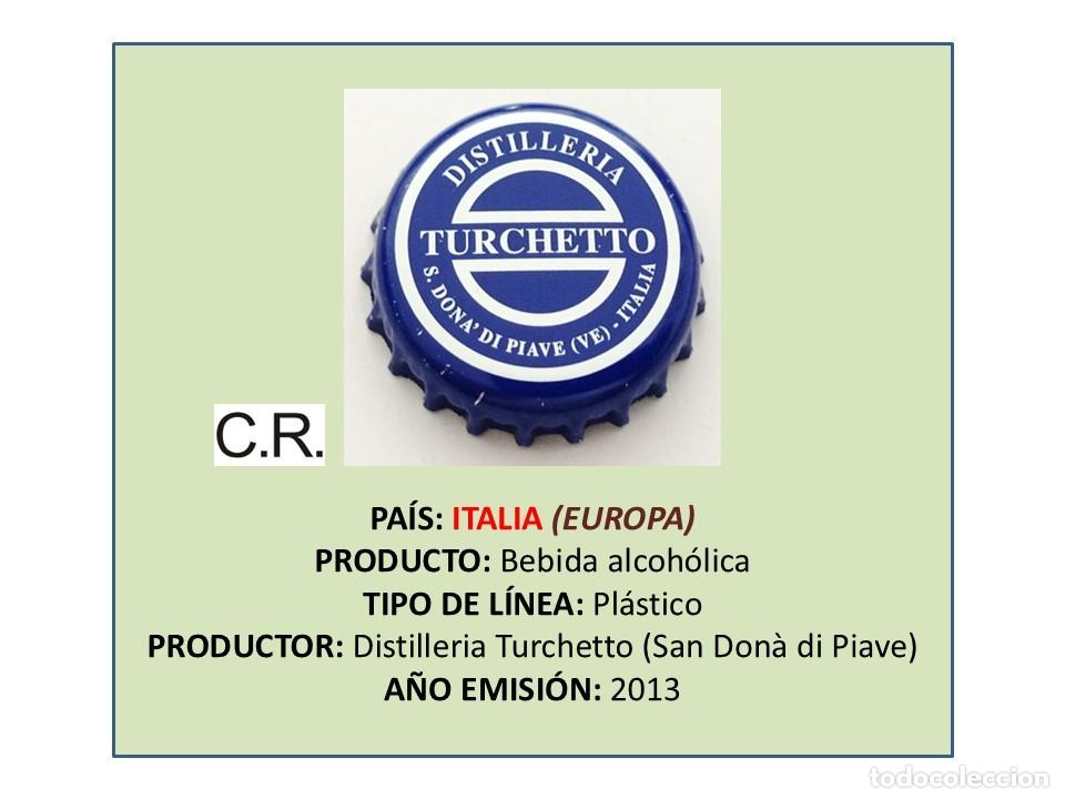 Otras botellas y bebidas antiguas de colecci&oacute;n: TAPON CORONA CAPSULA CHAPA BEBIDA ALCOH&Oacute;LICA TURCHETTO (ITALIA)