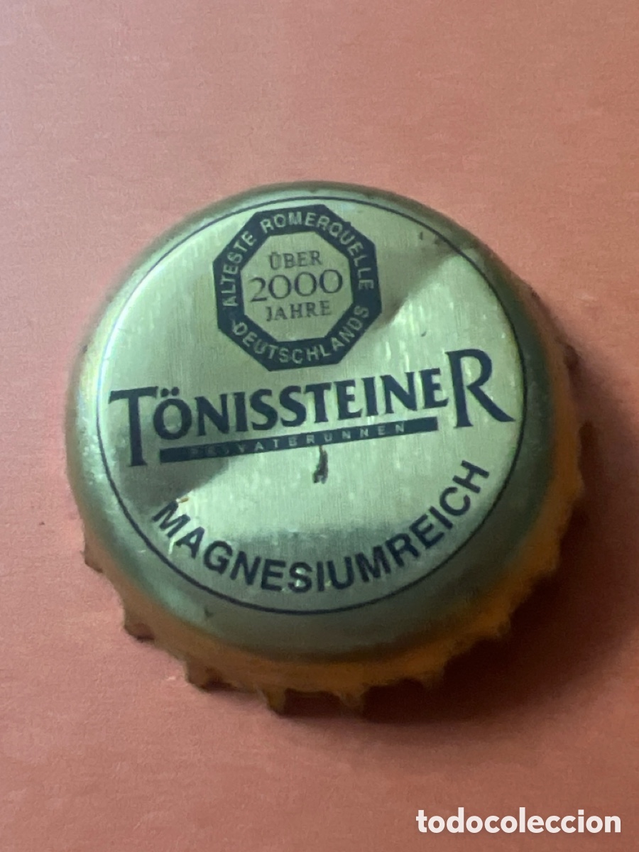 Otras botellas y bebidas antiguas de colecci&oacute;n: T4/X104/C1. Chapa Agua Mineral Carbonatada T&ouml;nissteiner