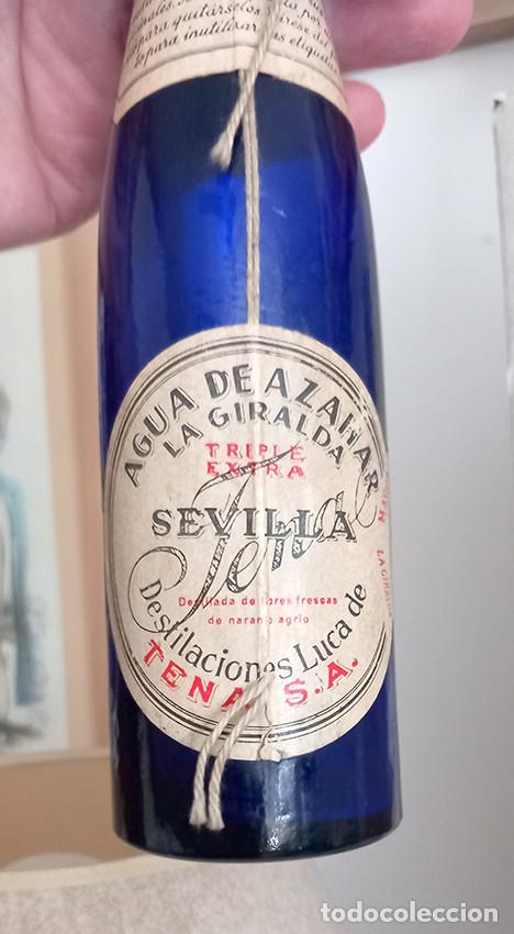 Otras botellas y bebidas antiguas de colecci&oacute;n: Agua de azahar La Giralda, Sevilla - Luca de Tena
