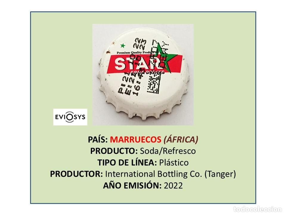 Otras botellas y bebidas antiguas de colecci&oacute;n: TAPON CORONA CAPSULA CHAPA SODA/REFRESCO STAR (MARRUECOS)