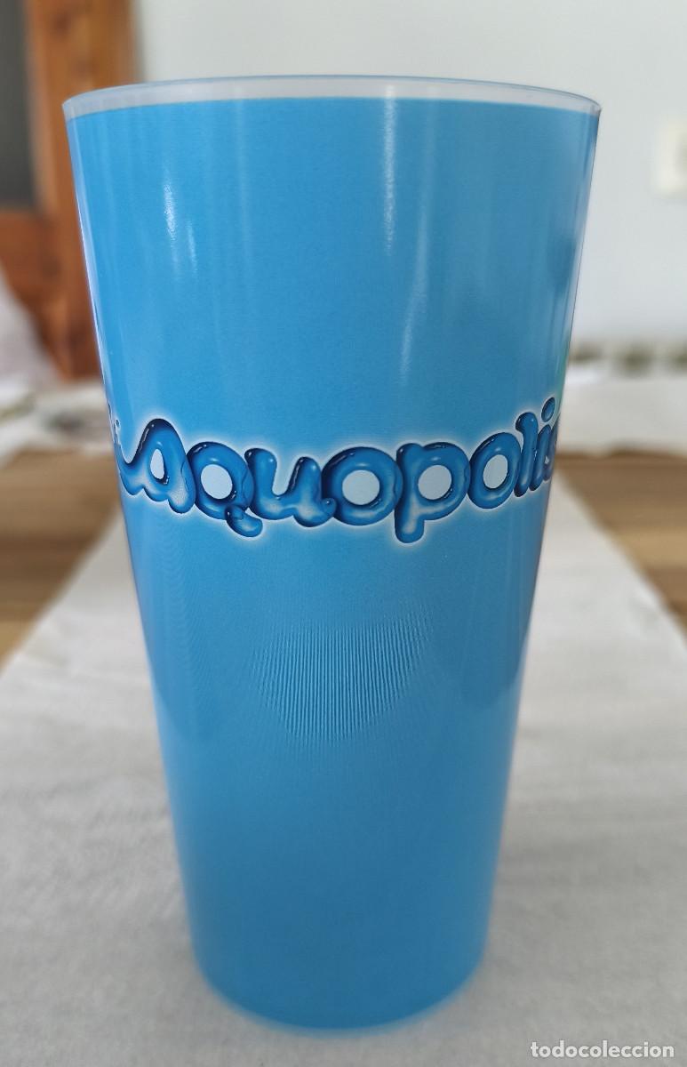 Otras botellas y bebidas antiguas de colecci&oacute;n: VASO PLASTICO MEDIANO - AQUOPOLIS - 250 ml - 14,7 x 8 x 6 cm