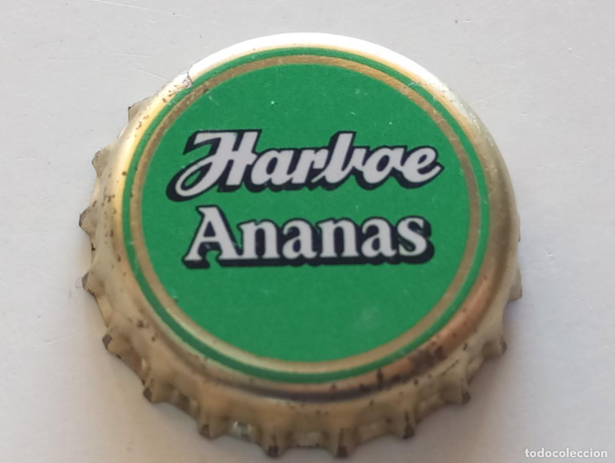 Otras botellas y bebidas antiguas de colecci&oacute;n: Chapa tap&oacute;n corona de la bebida danesa HARBOE ANANAS