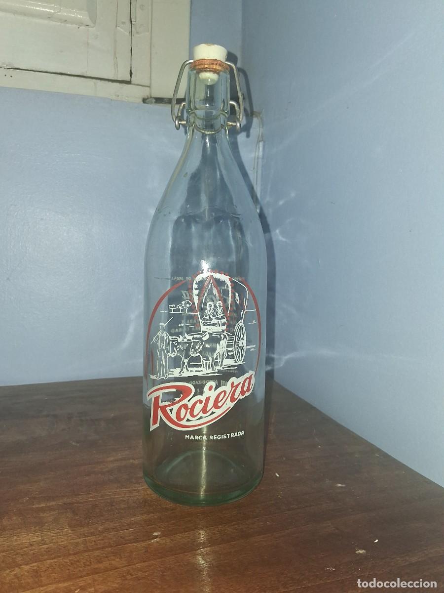 Otras botellas y bebidas antiguas de colecci&oacute;n: Botella de gaseosa La Rociera Granada Huelva? Rocio N&deg; 2968