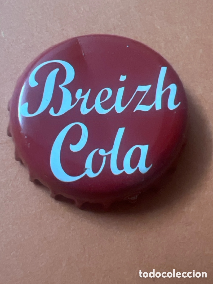 Otras botellas y bebidas antiguas de colecci&oacute;n: T4/X104/N5. CHAPA - Soda/Refresco - Breizh Cola - Francia