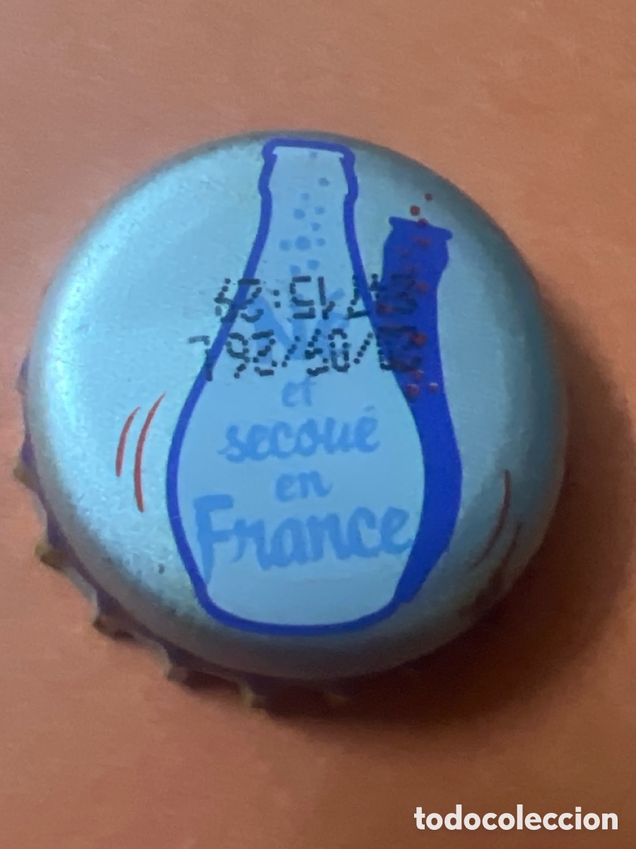 Otras botellas y bebidas antiguas de colecci&oacute;n: T4/X102/A1. CHAPA - Soda/Refresco -N&eacute; et secou&eacute; en France - FRANCIA