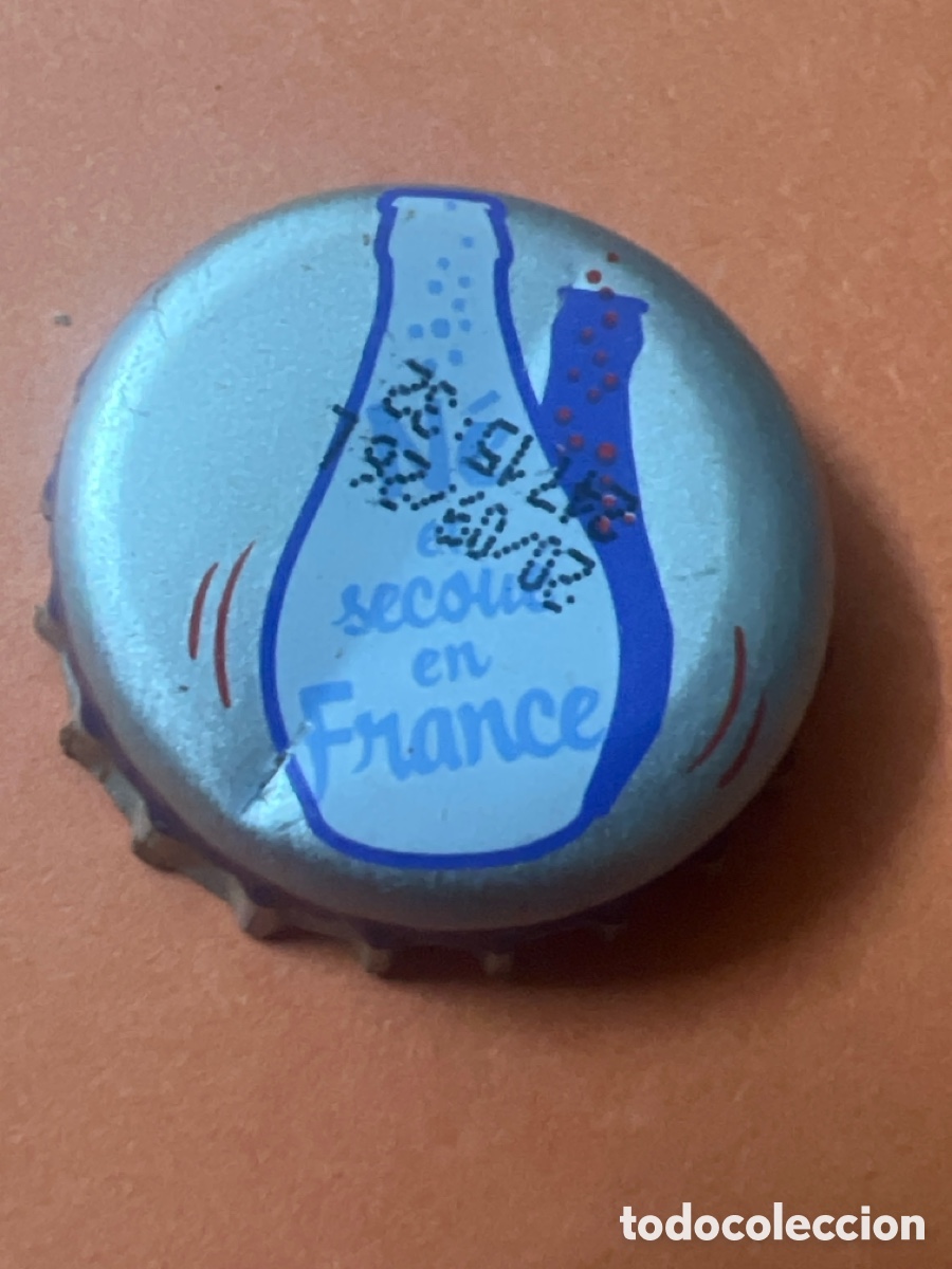 Otras botellas y bebidas antiguas de colecci&oacute;n: T4/X102/A5. CHAPA - Soda/Refresco -N&eacute; et secou&eacute; en France - FRANCIA