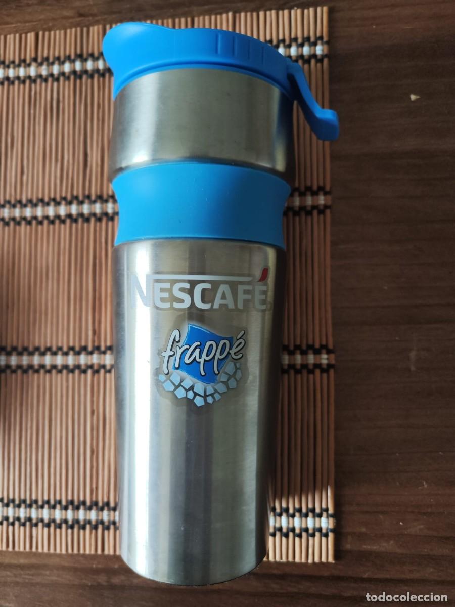 Otras botellas y bebidas antiguas de colecci&oacute;n: Vaso t&eacute;rmico / coctelera Nescaf&eacute; Frapp&eacute;
