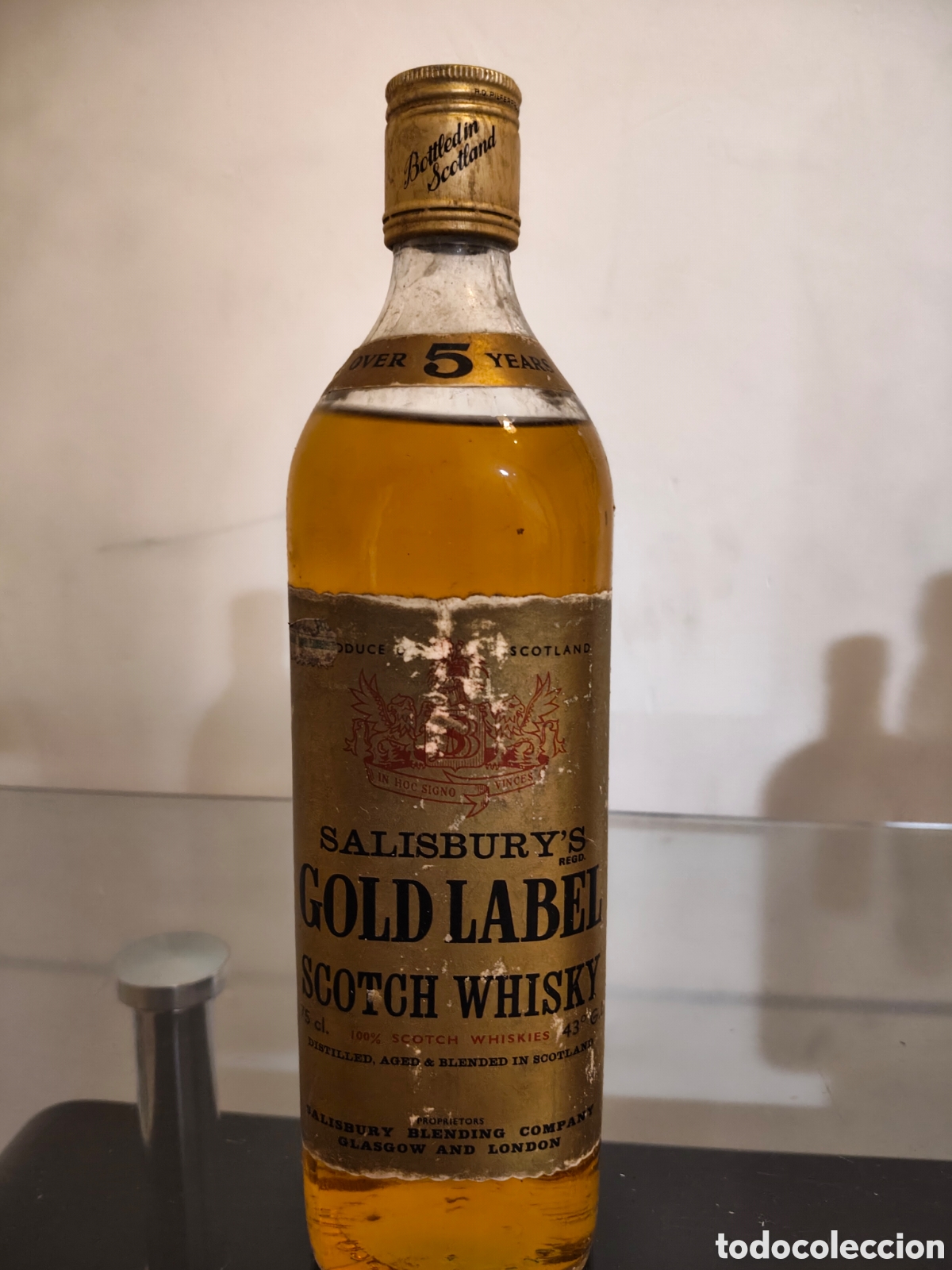 Otras botellas y bebidas antiguas de colecci&oacute;n: Salisbury's Good Label Whisky 75cl. A&ntilde;os 70/80