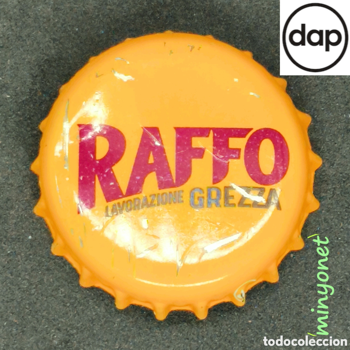 Otras botellas y bebidas antiguas de colecci&oacute;n: Chapa o Tapon corona Raffo Lavorazione Grezza