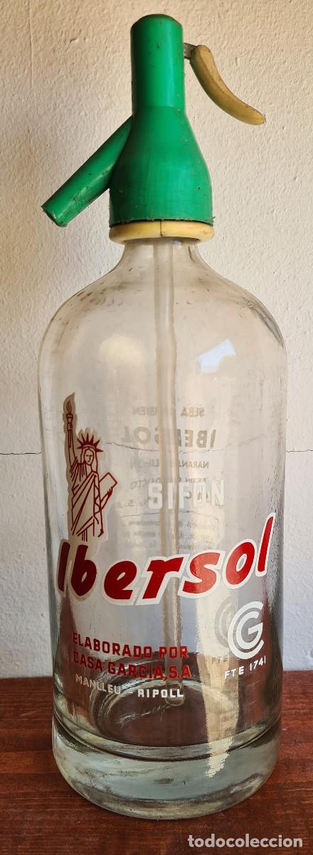 Otras botellas y bebidas antiguas de colecci&oacute;n: Antiguo sif&oacute;n Ibersol de Manlleu Ripoll.