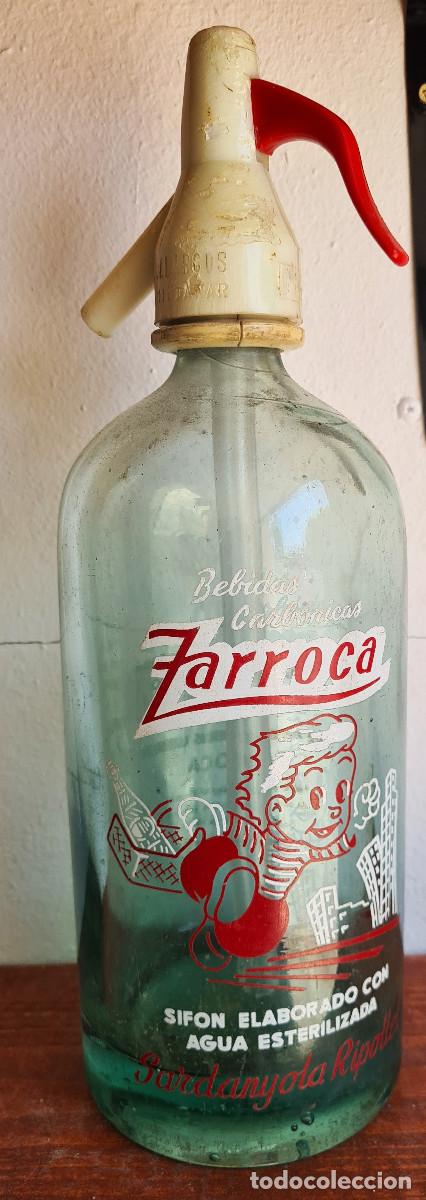 Otras botellas y bebidas antiguas de colecci&oacute;n: Antiguo sif&oacute;n Zarroca de Sardanyola Ripollet.
