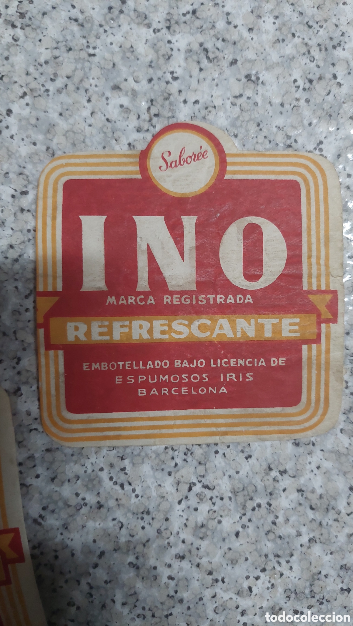 Otras botellas y bebidas antiguas de colecci&oacute;n: Etiqueta espumosos Iris Ino Barcelona