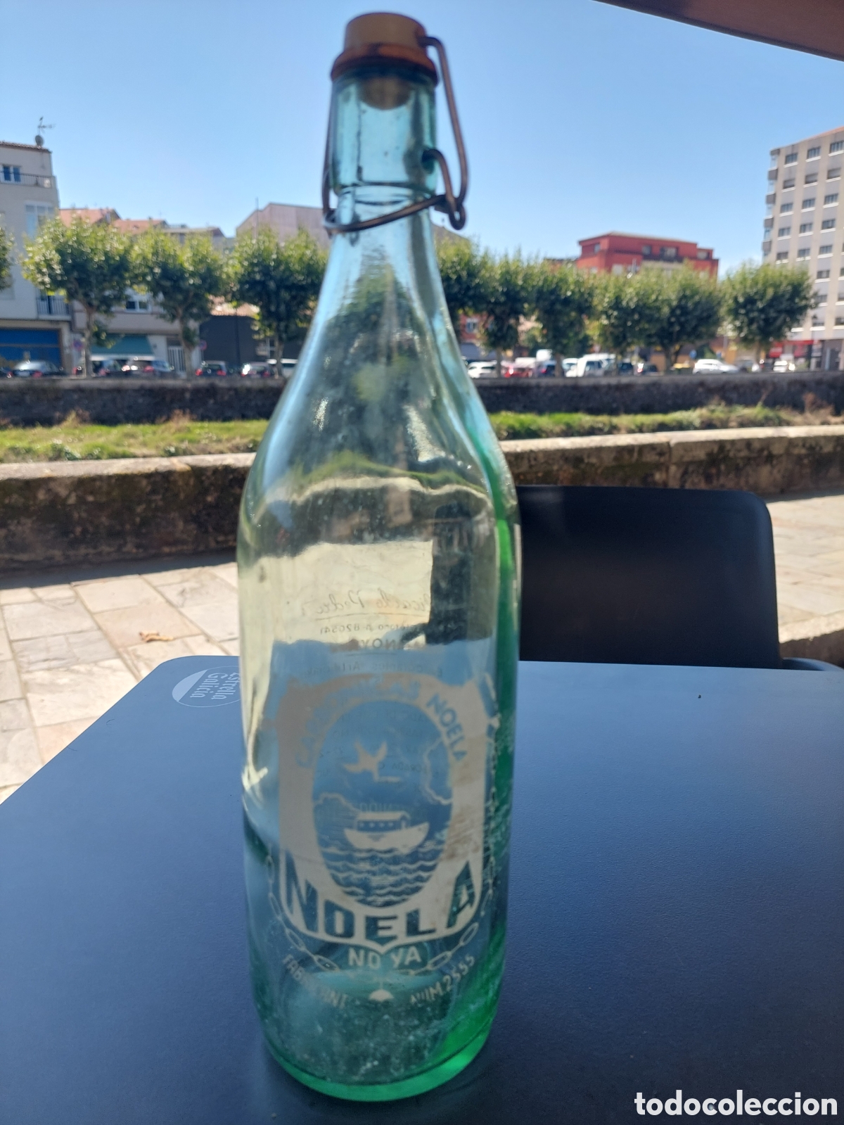 Otras botellas y bebidas antiguas de colecci&oacute;n: NOYA LA CORU&Ntilde;A GASEOSA NOELA 2555 BARCO GABIOTA