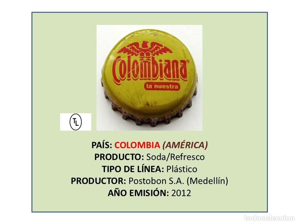 Otras botellas y bebidas antiguas de colecci&oacute;n: TAPON CORONA CAPSULA CHAPA SODA/REFRESCO COLOMBIANA KOLA (COLOMBIA)