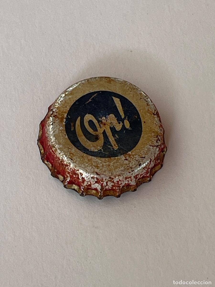 Otras botellas y bebidas antiguas de colecci&oacute;n: CHAPA CORONA SODA OP! Agua gas corcho