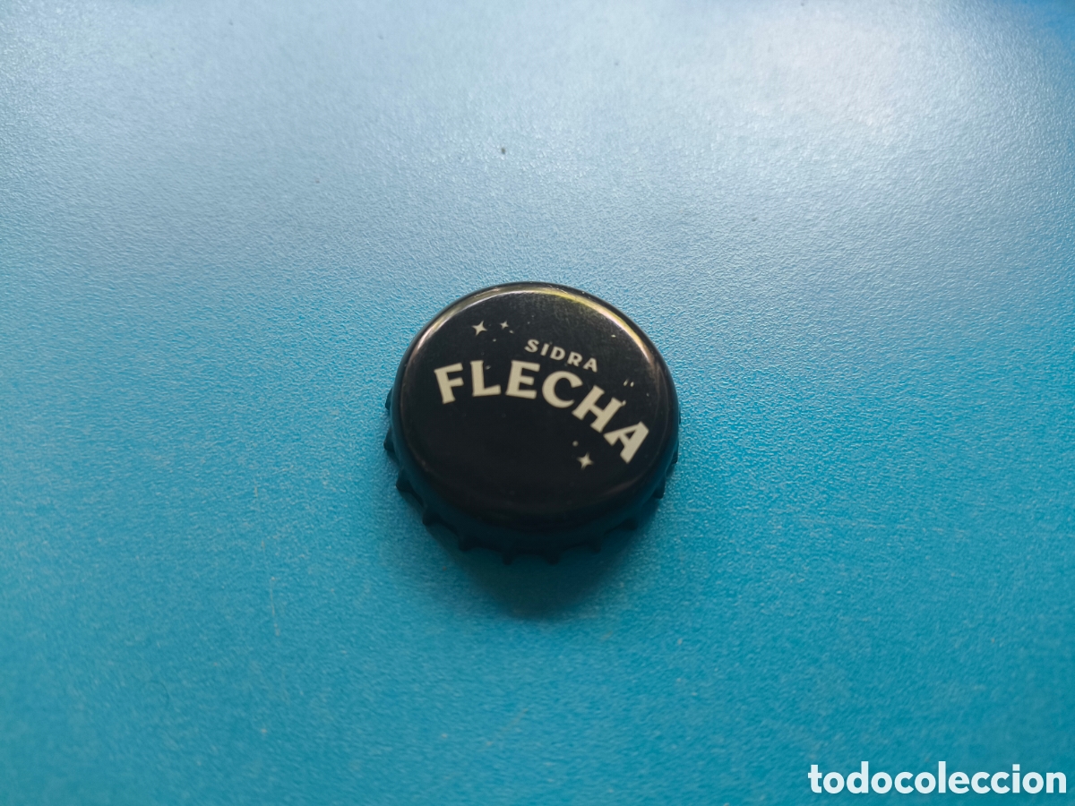 Otras botellas y bebidas antiguas de colecci&oacute;n: Chapa Sidra Flecha (U)