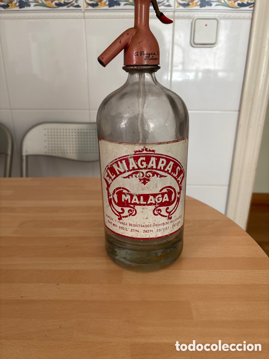 Otras botellas y bebidas antiguas de colecci&oacute;n: Sif&oacute;n EL NIAGARA M&aacute;laga