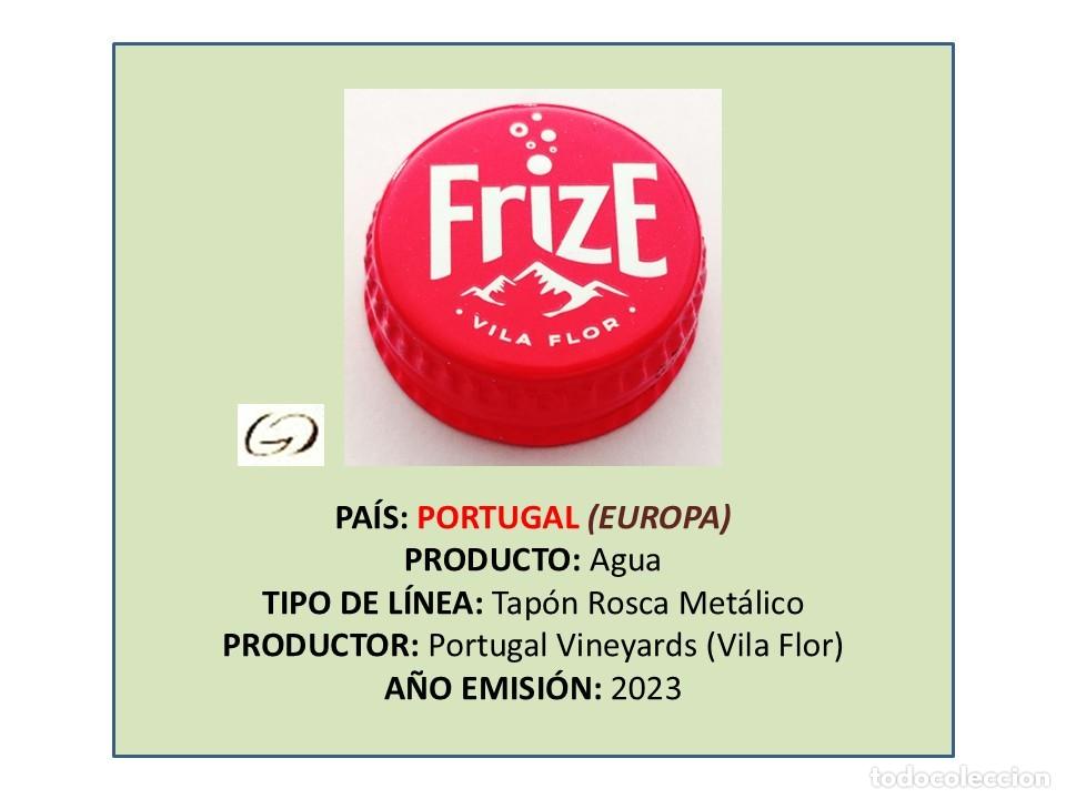 Otras botellas y bebidas antiguas de colecci&oacute;n: TAPON CORONA CAPSULA CHAPA ROSCA MET&Aacute;LICO AGUA FRIZE (PORTUGAL)
