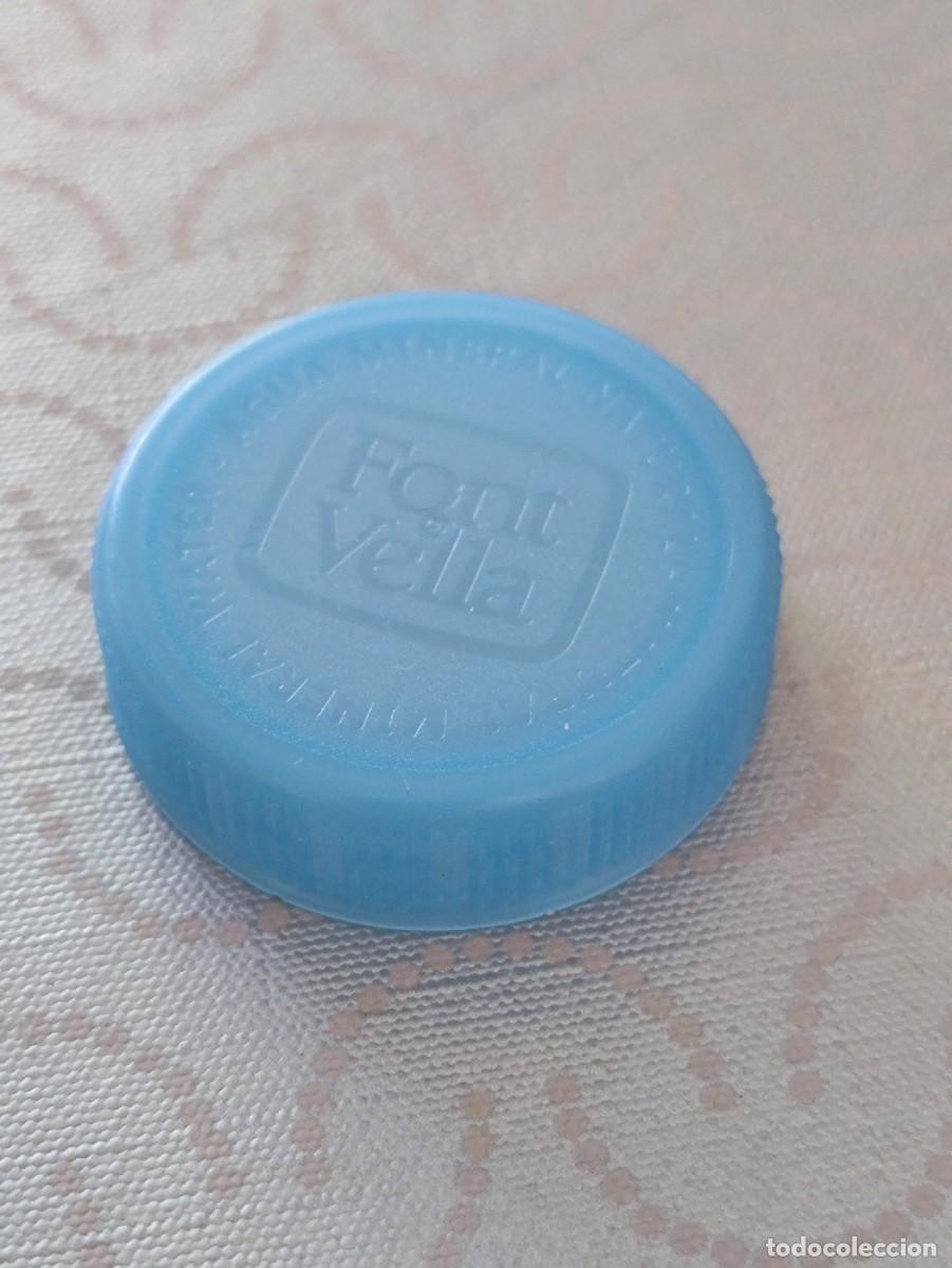 Otras botellas y bebidas antiguas de colecci&oacute;n: TAPON ROSCA PLASTICO - AGUA FONT VELLA - TAMA&Ntilde;O 4 CM DIAMETRO