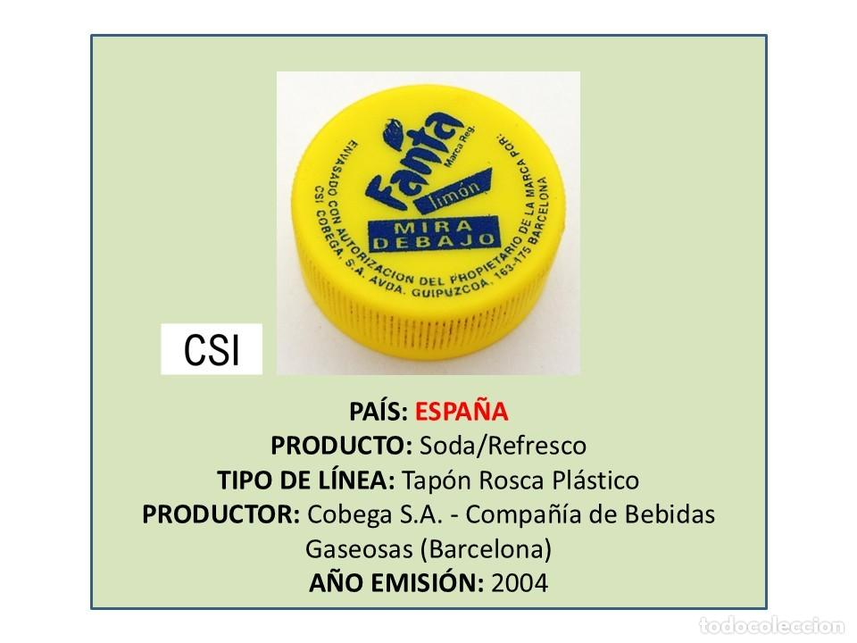 Otras botellas y bebidas antiguas de colecci&oacute;n: TAPON CORONA CAPSULA CHAPA ROSCA PL&Aacute;STICO FANTA LIM&Oacute;N (ESPA&Ntilde;A)