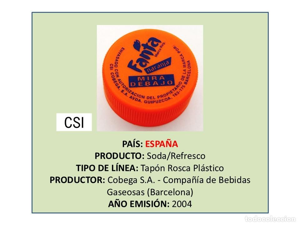 Otras botellas y bebidas antiguas de colecci&oacute;n: TAPON CORONA CAPSULA CHAPA ROSCA PL&Aacute;STICO FANTA NARANJA (ESPA&Ntilde;A)