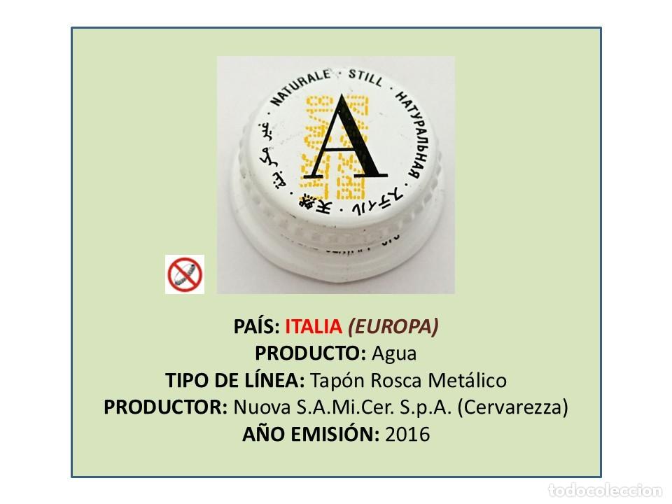 Otras botellas y bebidas antiguas de colecci&oacute;n: TAPON CORONA CAPSULA CHAPA ROSCA MET&Aacute;LICO AGUA SPARKLING NATURALE (ITALIA)