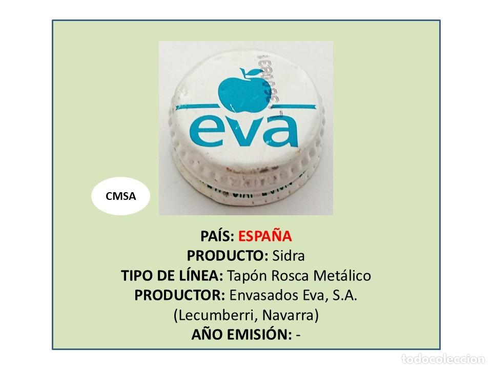 Otras botellas y bebidas antiguas de colecci&oacute;n: TAPON CORONA CAPSULA CHAPA ROSCA MET&Aacute;LICO SIDRA EVA (ESPA&Ntilde;A)