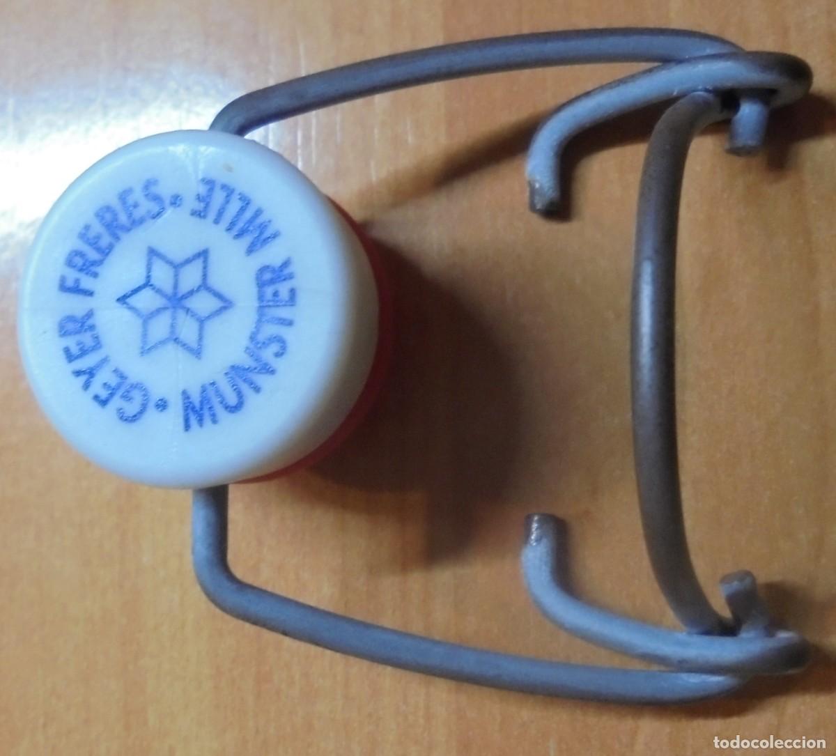 Otras botellas y bebidas antiguas de colecci&oacute;n: TAP&Oacute;N CERAMICO ARTESANA. CON MECANISMO DE CIERRE.