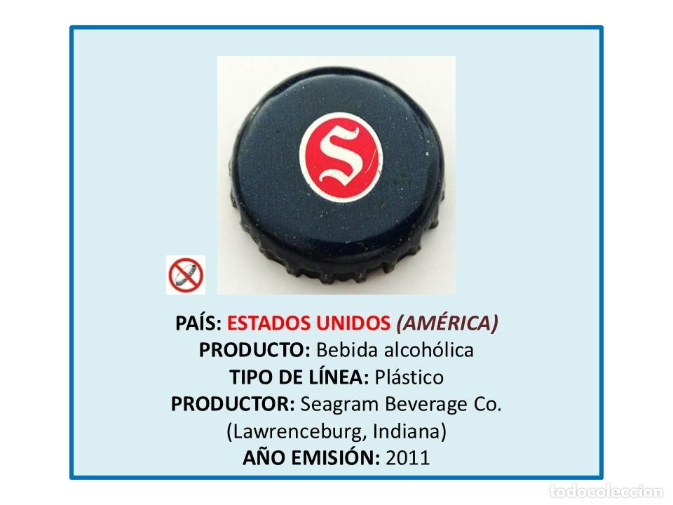 Otras botellas y bebidas antiguas de colecci&oacute;n: TAPON CORONA CAPSULA CHAPA BEBIDA ALCOH&Oacute;LICA SEAGRAM (ESTADOS UNIDOS)