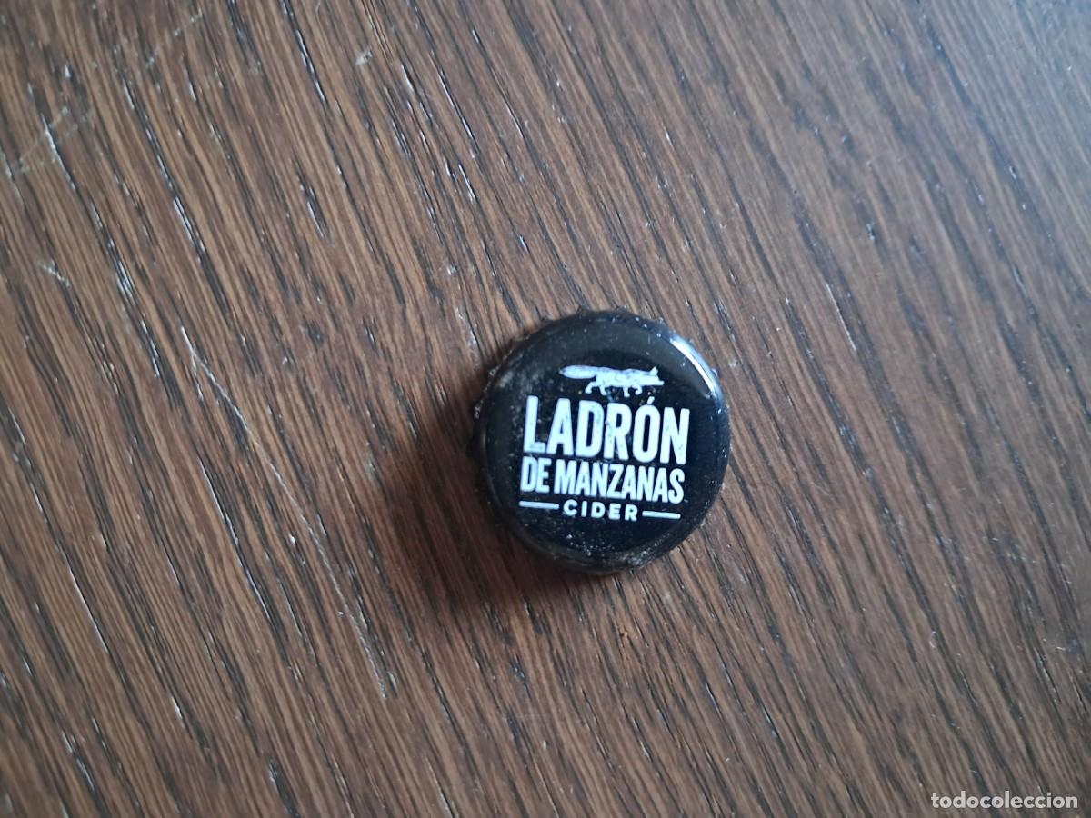 Otras botellas y bebidas antiguas de colecci&oacute;n: chapa tap&oacute;n corona de sidra, Ladr&oacute;n de manzanas.