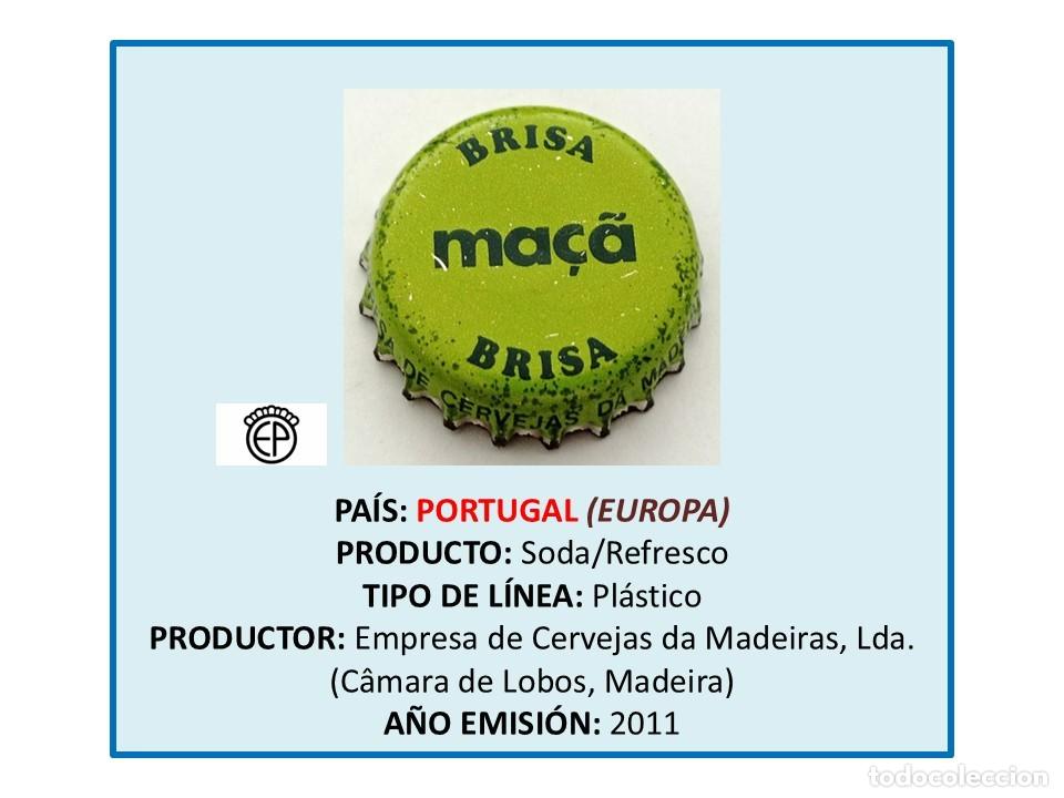 Otras botellas y bebidas antiguas de colecci&oacute;n: TAPON CORONA CAPSULA CHAPA SODA/REFRESCO BRISA MA&Ccedil;A (PORTUGAL)