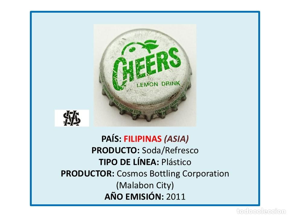 Otras botellas y bebidas antiguas de colecci&oacute;n: TAPON CORONA CAPSULA CHAPA SODA/REFRESCO CHEERS LEMON (FILIPINAS)