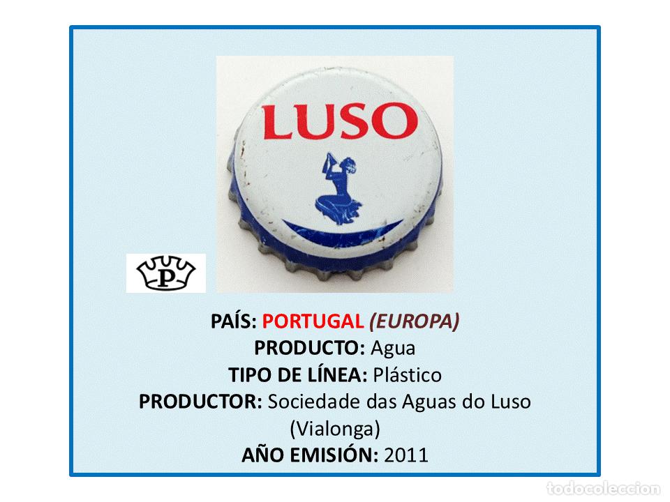 Otras botellas y bebidas antiguas de colecci&oacute;n: TAPON CORONA CAPSULA CHAPA AGUA LUSO (PORTUGAL)