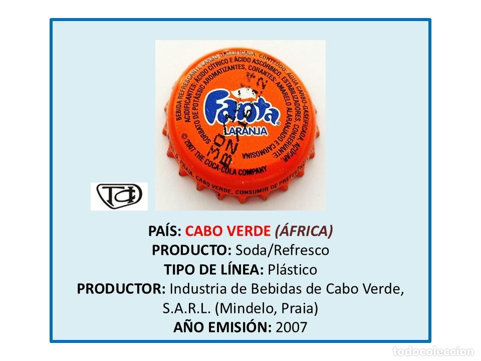 Otras botellas y bebidas antiguas de colecci&oacute;n: TAPON CORONA CAPSULA CHAPA SODA/REFRESCO FANTA LARANJA (CABO VERDE)