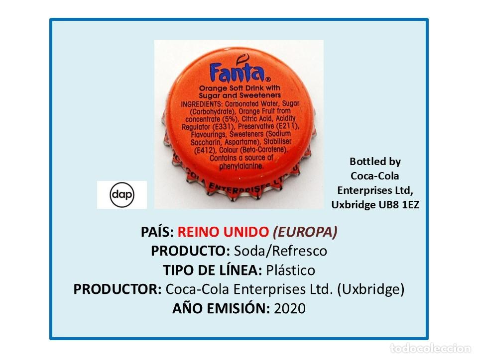 Otras botellas y bebidas antiguas de colecci&oacute;n: TAPON CORONA CAPSULA CHAPA SODA/REFRESCO FANTA ORANGE (REINO UNIDO)