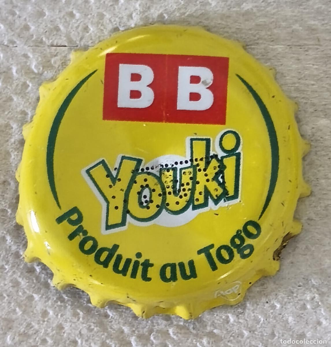 Otras botellas y bebidas antiguas de colecci&oacute;n: CHAPA TAP&Oacute;N CORONA - YOUKI - Africa ( TOGO )