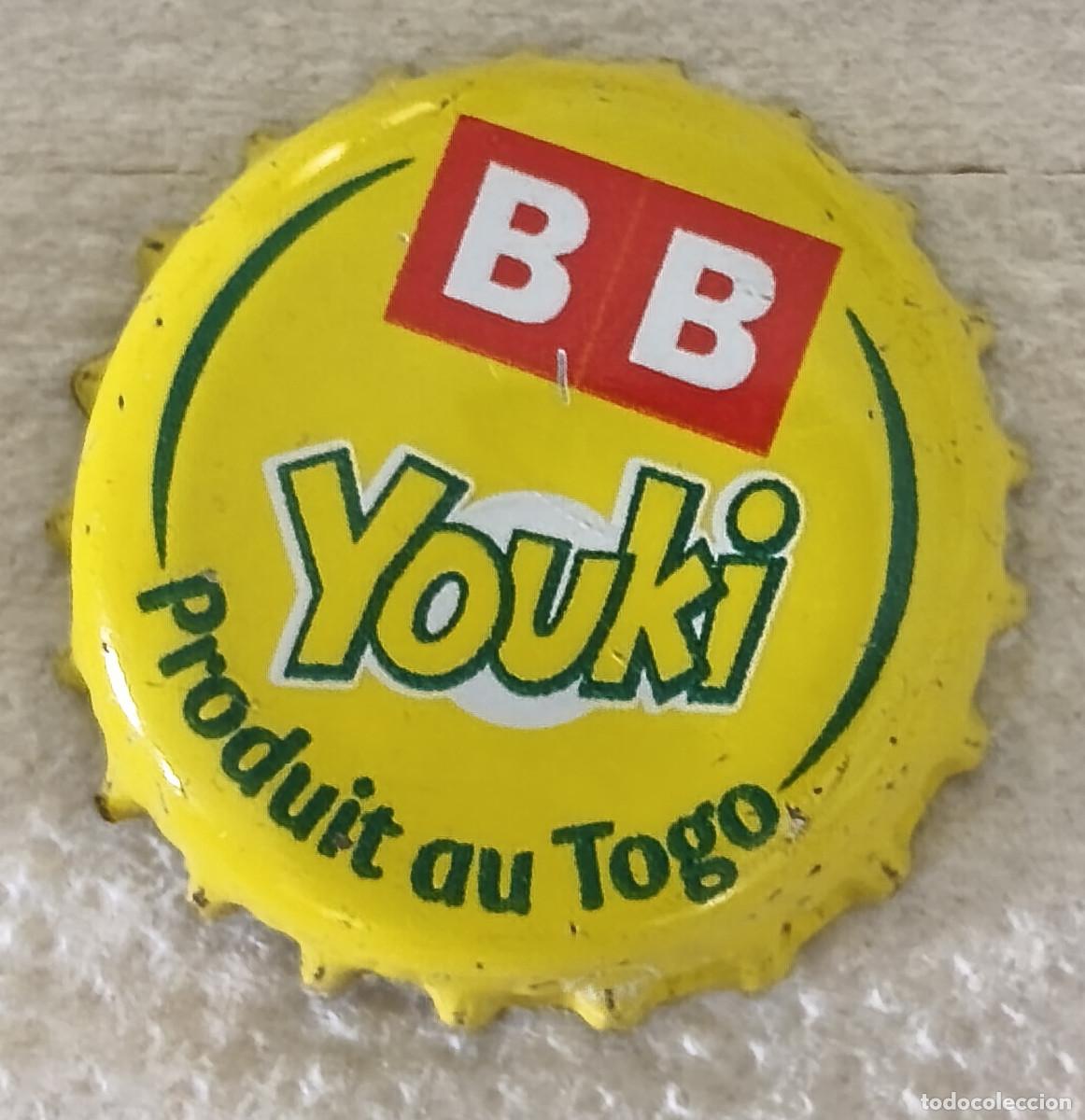 Otras botellas y bebidas antiguas de colecci&oacute;n: CHAPA TAP&Oacute;N CORONA - YOUKI - Africa ( TOGO )
