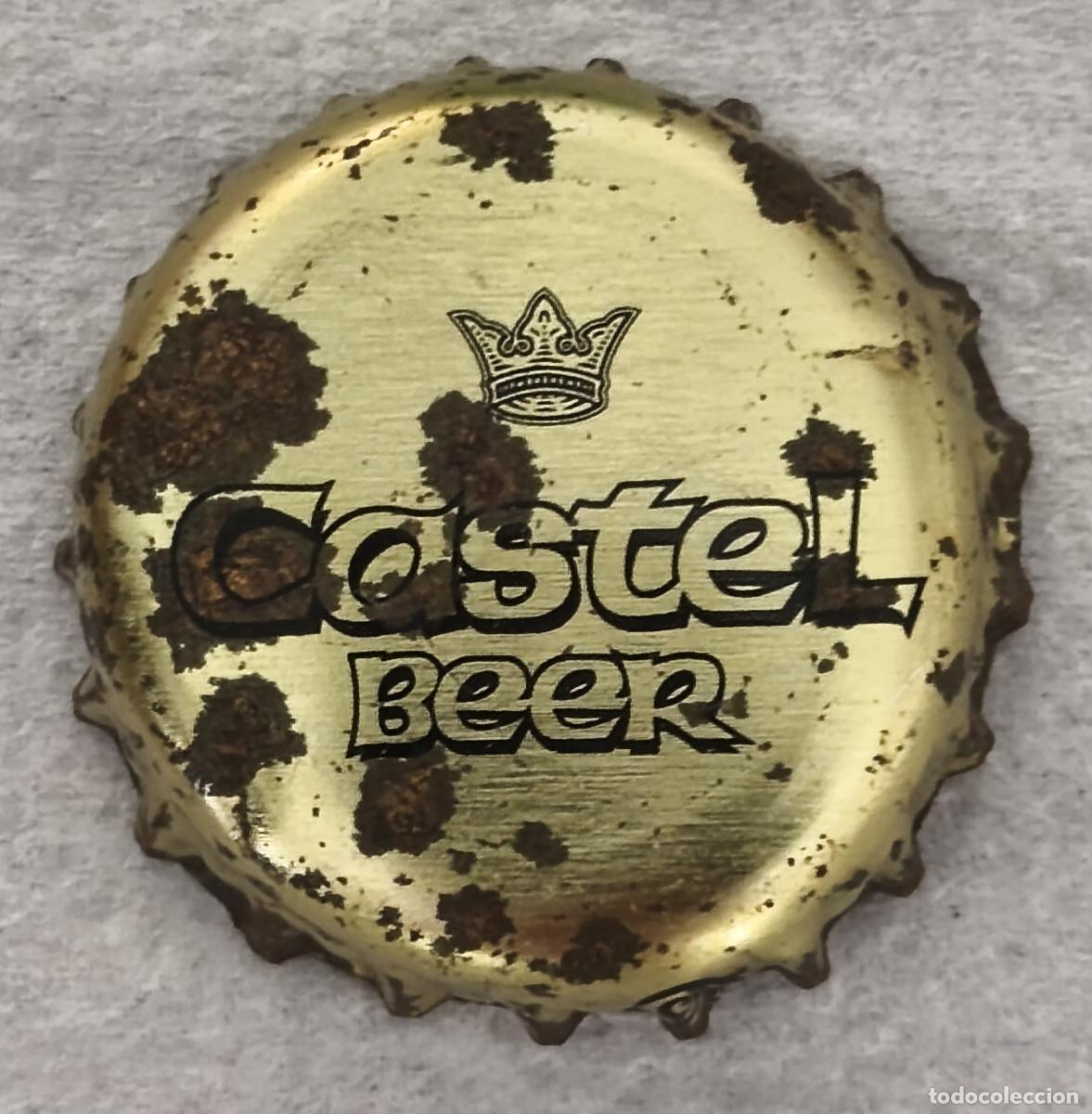 Otras botellas y bebidas antiguas de colecci&oacute;n: CHAPA TAP&Oacute;N CORONA - CASTEL BEER ( TOGO )