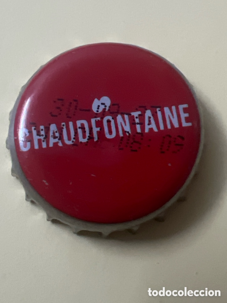 Otras botellas y bebidas antiguas de colecci&oacute;n: T4/X125/V4. CHAPA AGUA - B&Eacute;LGICA - Chaudfontaine