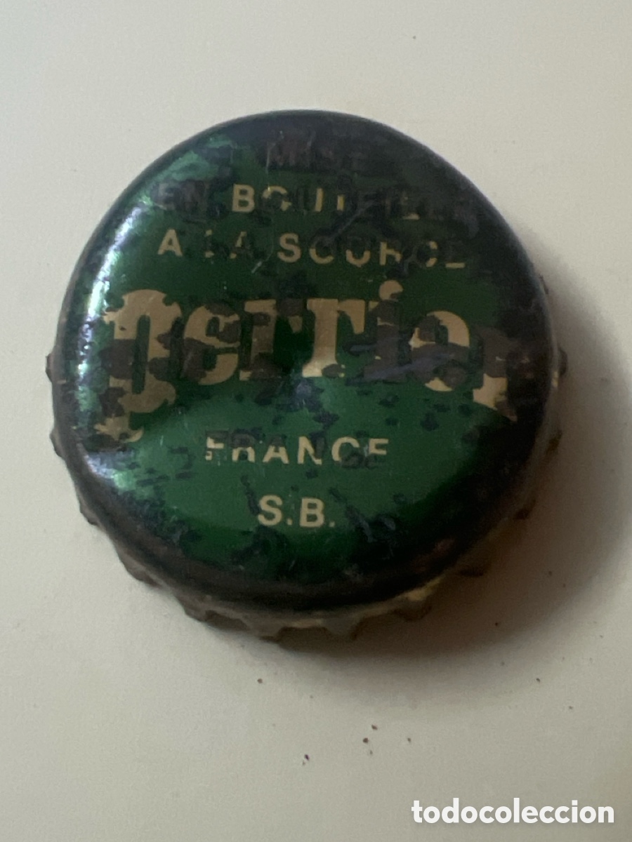 Otras botellas y bebidas antiguas de colecci&oacute;n: T4/X125/E6. CHAPA AGUA ANTIGUA - PERRIER